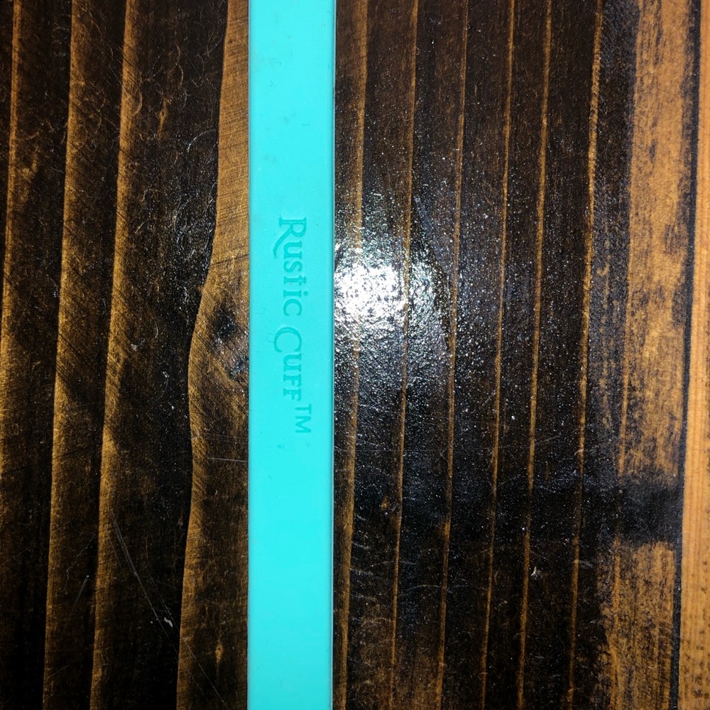 Rustic Cuff Amanda Buckle Bracelet Turquoise With… - image 4